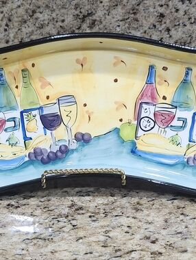 HAUSENWARE Wine & Cheese Serving Platter Designed By Mary Jane Mitchell 16”